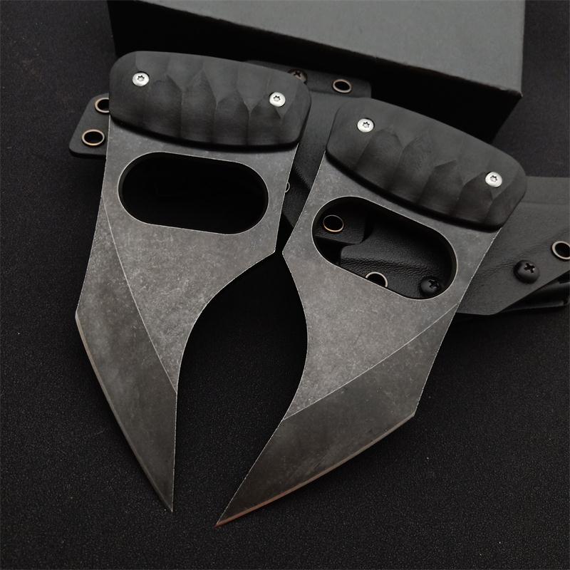 HOt! EDC Push Knife D2 Steel Black Stone Wash Blade Full Tang G10 Handle Fixed Knives With Kydex
HOt! EDC Push Knife D2 Steel Black Stone Wash Blade Full Tang G10 Handle Fixed Knives With Kydex