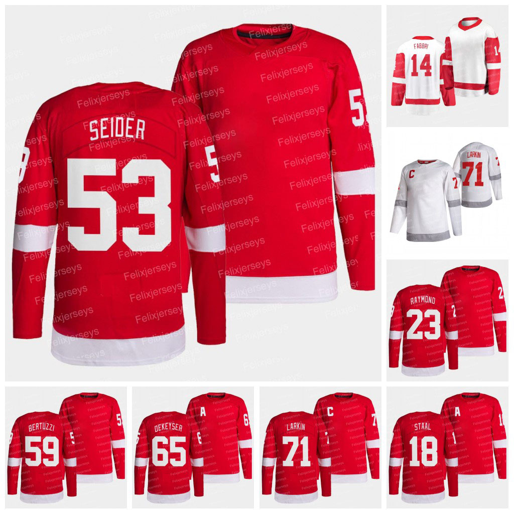 53 Moritz Seider Detroit Red Wings Jersey Dylan Larkin Lucas Raymond Tyler Bertuzzi Robby Fabbri Filip Hronek Vladislav Namestnikov Givani S, Black;red
53 Moritz Seider Detroit Red Wings Jersey Dylan Larkin Lucas Raymond Tyler Bertuzzi Robby Fabbri Filip Hronek Vladislav Namestnikov Givani S, Black;red