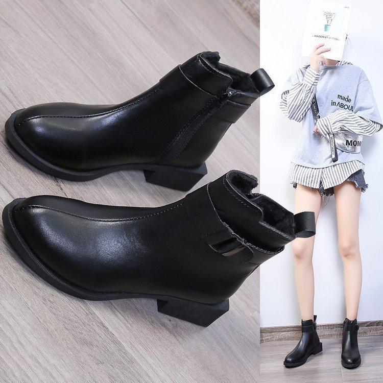 HQ012 Boots Women 2021 New Korean Style Low Heel Belt Buckle Stitching Side Zipper Ankle Boots, Black
HQ012 Boots Women 2021 New Korean Style Low Heel Belt Buckle Stitching Side Zipper Ankle Boots, Black