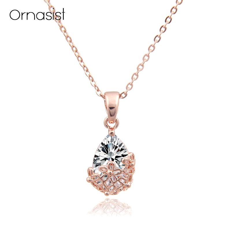 Beautiful Hollow Flower Big Zircon necklace For Women Rose Gold Chains Pendant Necklaces Choker
Beautiful Hollow Flower Big Zircon necklace For Women Rose Gold Chains Pendant Necklaces Choker