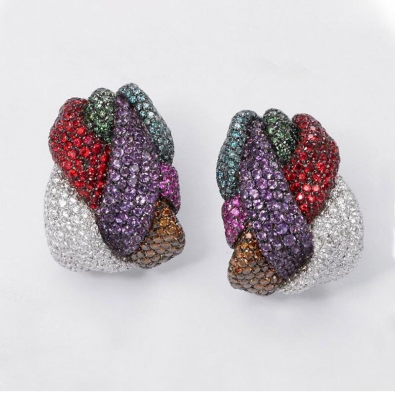 GODKI 25mm Luxury Twist Braided Cross Lines Colorful Full Mirco Pink Cubic Zircon Hoop Earring For Women Wedding Bohemia Hot 201
GODKI 25mm Luxury Twist Braided Cross Lines Colorful Full Mirco Pink Cubic Zircon Hoop Earring For Women Wedding Bohemia Hot 201