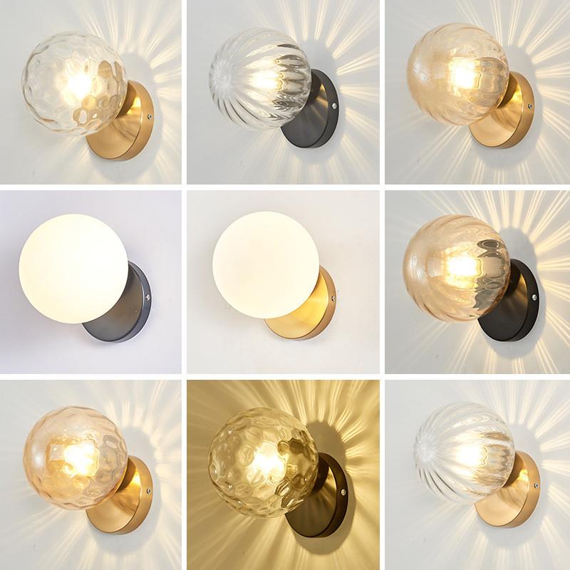 Nordic Bedroom Simple Glass Globe Led Wall Lamp Black / Gold Metal E27 Led Wall Scones Modern Lighting Lamp Fixtures
Nordic Bedroom Simple Glass Globe Led Wall Lamp Black / Gold Metal E27 Led Wall Scones Modern Lighting Lamp Fixtures