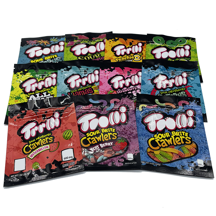 2021 Newest selling bags 600mg trrlli trolli candy mylar bags heat seal zipper plastic gummies bags edibles packaging in stock
2021 Newest selling bags 600mg trrlli trolli candy mylar bags heat seal zipper plastic gummies bags edibles packaging in stock