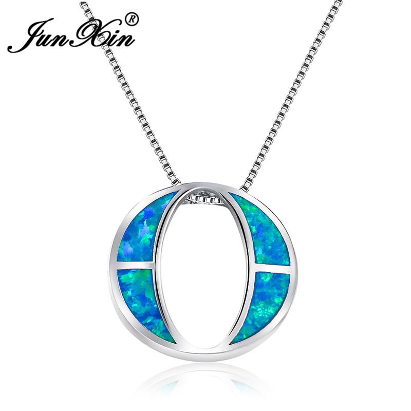 JUNXIN Unique Round Hollow Design Blue/White Fire Opal Necklace Silver Color Double Moon Pendants Christmas Gifts
JUNXIN Unique Round Hollow Design Blue/White Fire Opal Necklace Silver Color Double Moon Pendants Christmas Gifts