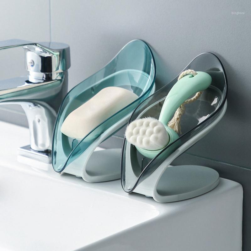 Transparent Leaf-shaped Soap Box Tray Bathroom Free Punch Drain Soap Holder Case Non-slip Household Dish Bathroom Supplies1, Blue
Transparent Leaf-shaped Soap Box Tray Bathroom Free Punch Drain Soap Holder Case Non-slip Household Dish Bathroom Supplies1, Blue