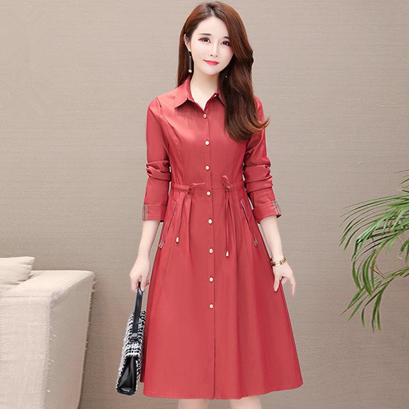 2020 Spring Autumn New Trench Coat For Women Fashion Plus Size Slim Thin Red Windbreaker Women Clothes Casual Overcoat 4XL D3341
2020 Spring Autumn New Trench Coat For Women Fashion Plus Size Slim Thin Red Windbreaker Women Clothes Casual Overcoat 4XL D3341