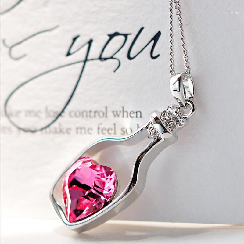Crystal Heart Necklace Women Love Drift Bottles Pendant necklaces for women girl Chain Choker necklace Jewelry1
Crystal Heart Necklace Women Love Drift Bottles Pendant necklaces for women girl Chain Choker necklace Jewelry1
