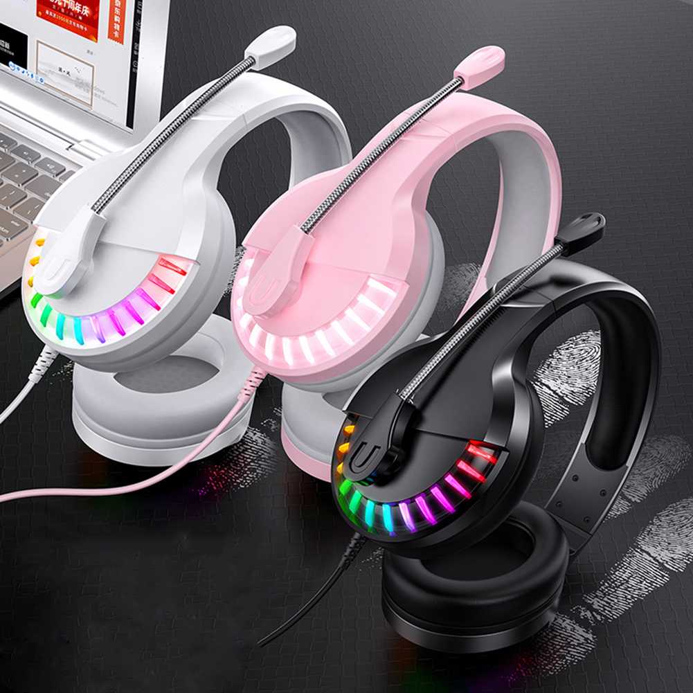Wired Gaming Headset 7 Colors Lights Headphones with Microphone Over-ear Headset Bass Stereo Headphone for Desktop/PC
Wired Gaming Headset 7 Colors Lights Headphones with Microphone Over-ear Headset Bass Stereo Headphone for Desktop/PC
