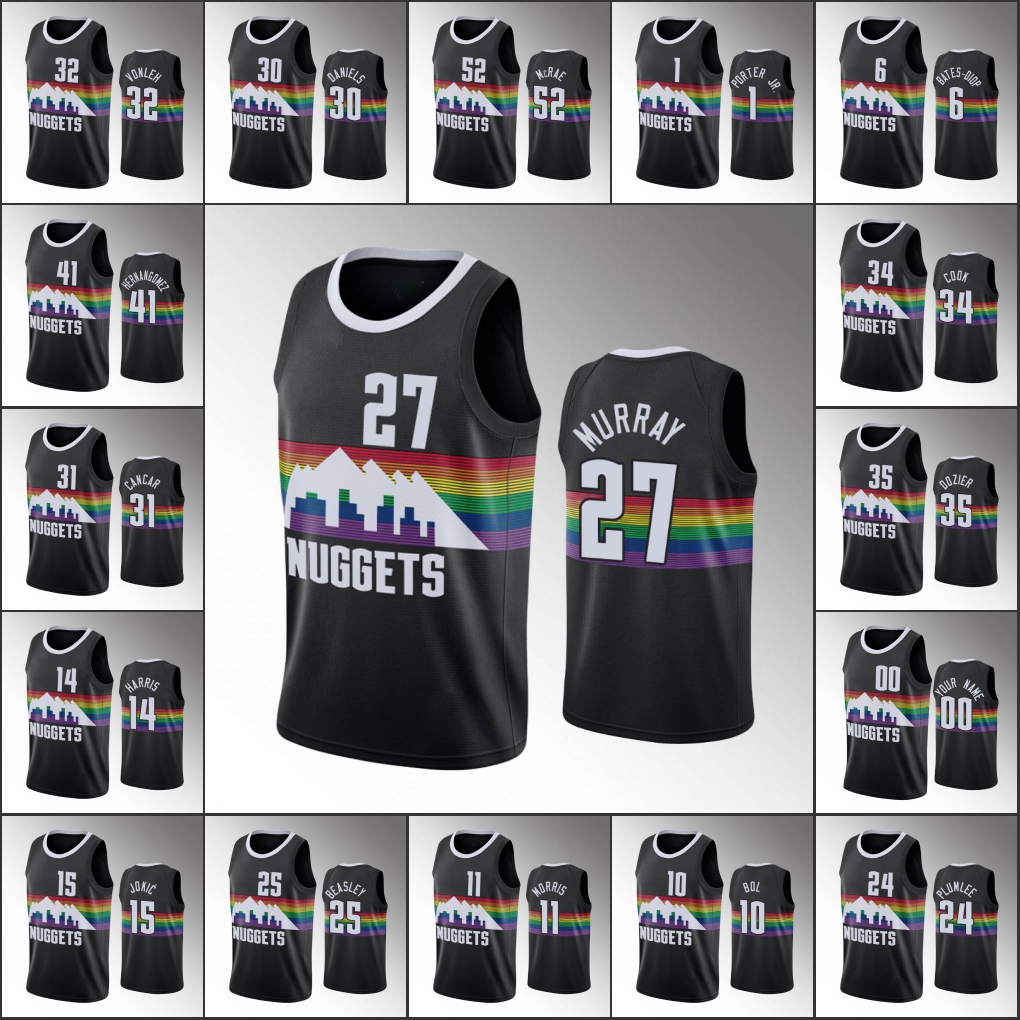 Men DenverNuggetsNikolaJokic Michael Porter Jr. Jamal Murray Will Barton Gary Harris Black Custom 2021 Jersey
Men DenverNuggetsNikolaJokic Michael Porter Jr. Jamal Murray Will Barton Gary Harris Black Custom 2021 Jersey