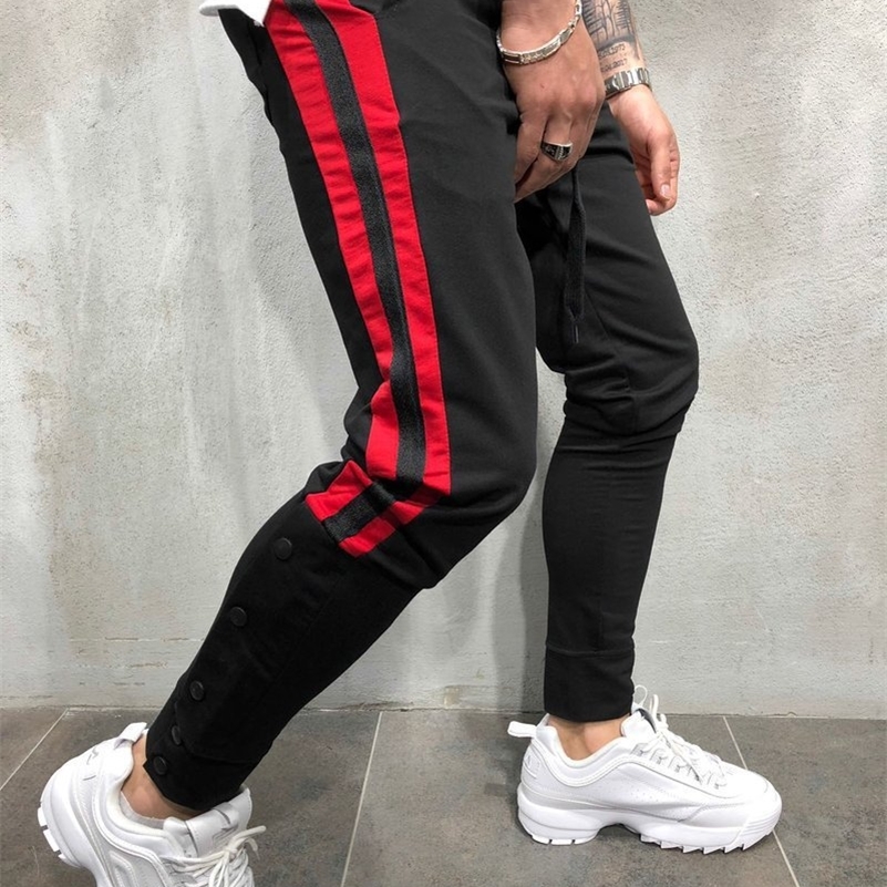 Mens Joggers Casual Pants Fitness Men Sportswear Tracksuit Bottoms Skinny Sweatpants Trousers Black Gyms Jogger Track Pants 201113, Black-red
Mens Joggers Casual Pants Fitness Men Sportswear Tracksuit Bottoms Skinny Sweatpants Trousers Black Gyms Jogger Track Pants 201113, Black-red