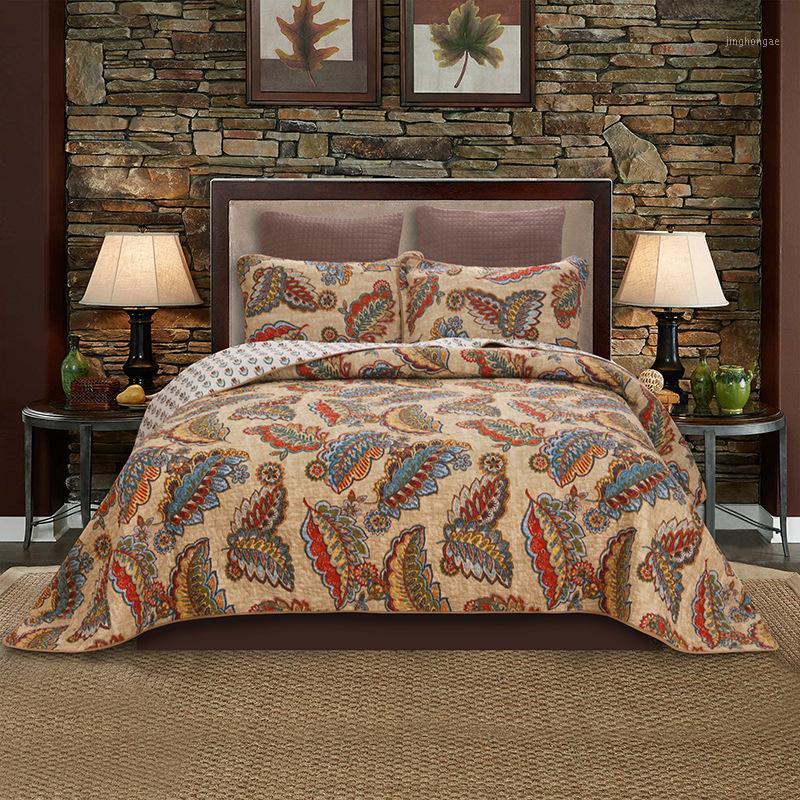 CHAUSUB Printed Cotton Bedspreads Quilt Set 3pcs Reversible Quilts Bed Cover Shams Queen Size Quilted Bedding Coverlet1, As picture
CHAUSUB Printed Cotton Bedspreads Quilt Set 3pcs Reversible Quilts Bed Cover Shams Queen Size Quilted Bedding Coverlet1, As picture