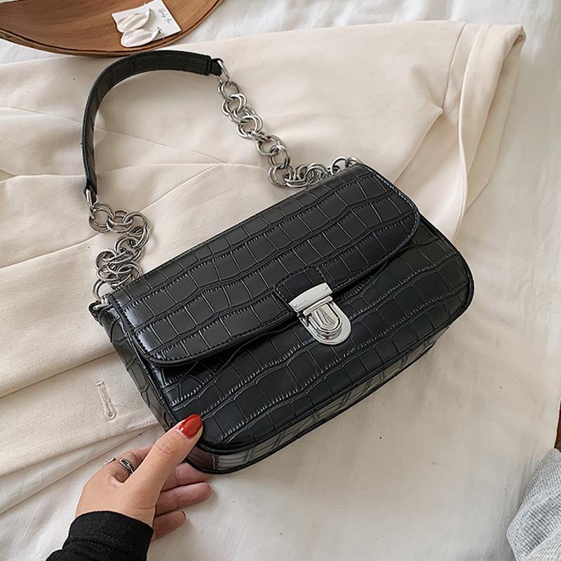 Stein Muster PU Leder Umhängetaschen Für Frauen 2020 Einfache Feste Farbe Schulter Handtaschen Weibliche Reise Kette Kreuz Körpe, Black
Stein Muster PU Leder Umhängetaschen Für Frauen 2020 Einfache Feste Farbe Schulter Handtaschen Weibliche Reise Kette Kreuz Körpe, Black