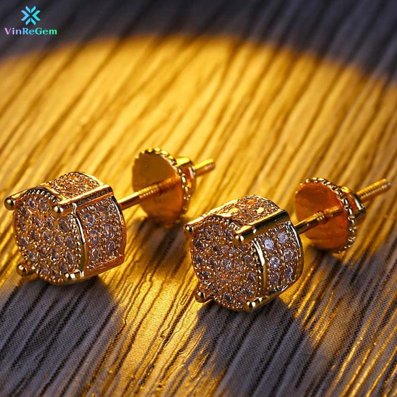 Stud Vinregem Hip Hop Rock 925 Sterling Silver Created Moissanite Gemstone Unisex Basic Ear Studs Earrings Fine Jewelry Wholesale, Golden;silver
Stud Vinregem Hip Hop Rock 925 Sterling Silver Created Moissanite Gemstone Unisex Basic Ear Studs Earrings Fine Jewelry Wholesale, Golden;silver