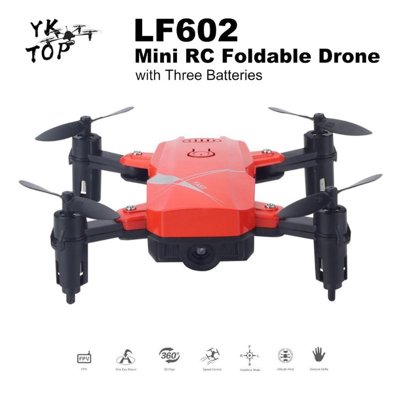 LF602 Mini RC 2.4G Foldable RC Quadcopter Drone Aircraft with Altitude Hold One Key Return 3D Flips Gift 3 Battery
LF602 Mini RC 2.4G Foldable RC Quadcopter Drone Aircraft with Altitude Hold One Key Return 3D Flips Gift 3 Battery