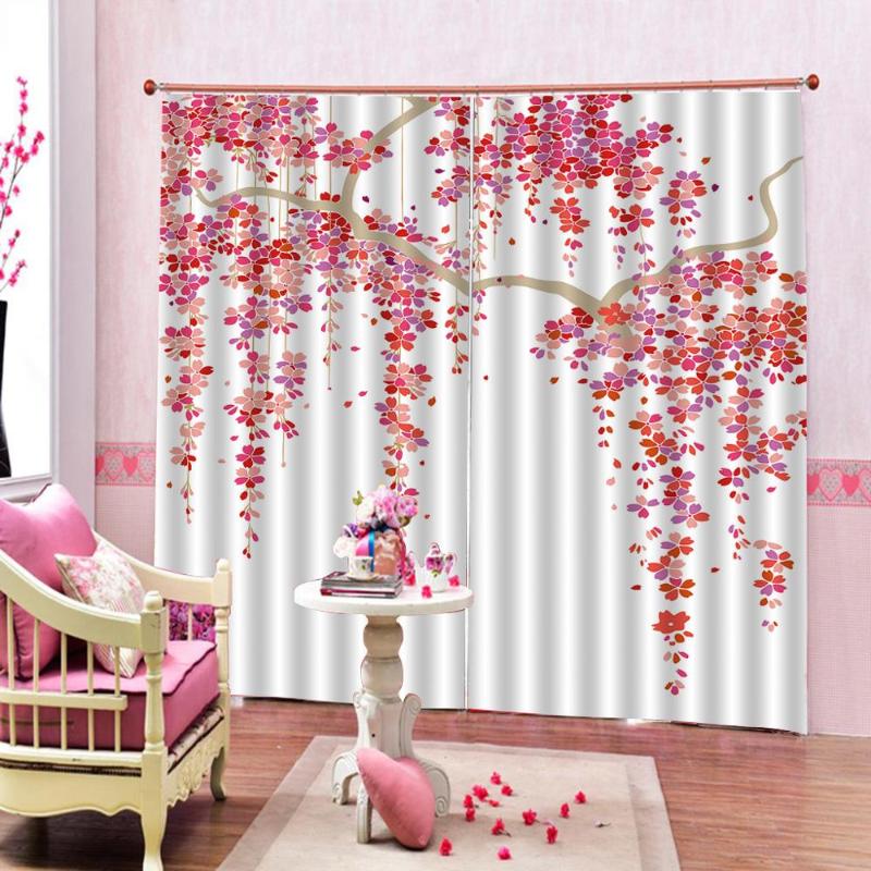 Custom All Size Pastoral style Colorful Pink Leaves Curtain For Children's room Bedroom Polyester Fabric Blackout Window Drapes, As pic
Custom All Size Pastoral style Colorful Pink Leaves Curtain For Children's room Bedroom Polyester Fabric Blackout Window Drapes, As pic