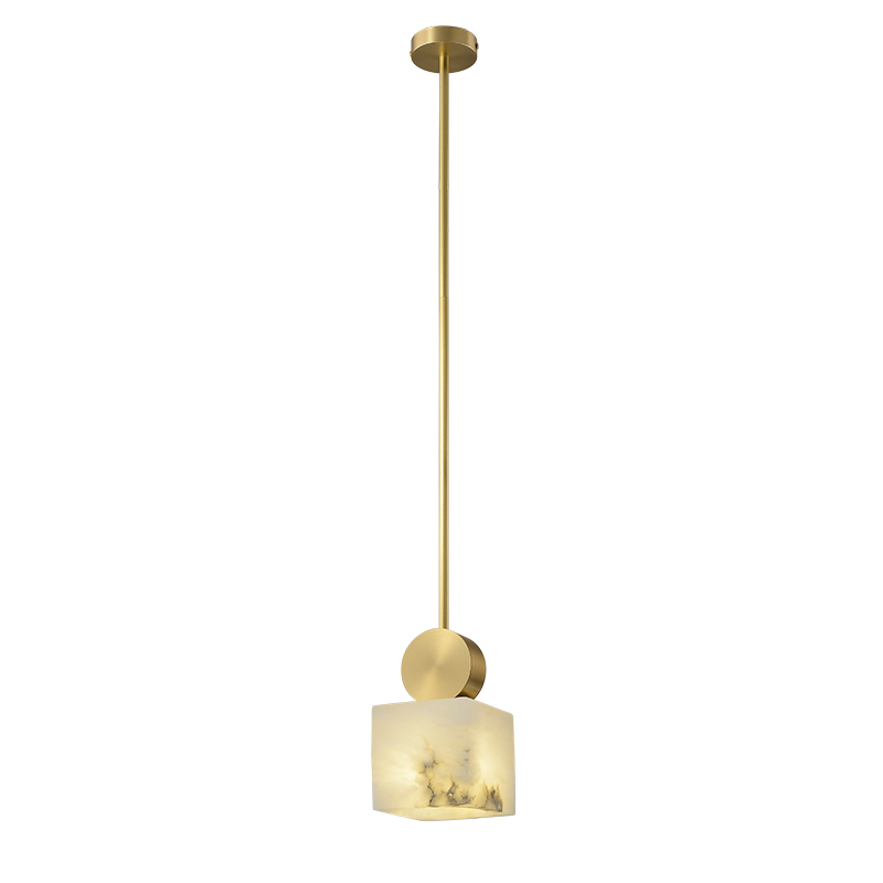Natural Marble Small Pendant Lamp Nordic Luxury Bedroom Dining room Bar Brass Droplight Post Modern Loft Indoor Decoration Luminaires