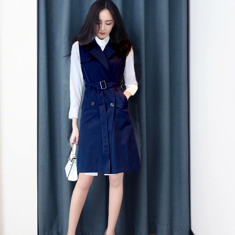 New Autumn Styling Thin-fitting Belt Vest Sleeve Jacket Long Temperament Casual Pocket Shirt Dress Women's Suit High Quality Fashion Uvyf, Army green.
New Autumn Styling Thin-fitting Belt Vest Sleeve Jacket Long Temperament Casual Pocket Shirt Dress Women's Suit High Quality Fashion Uvyf, Army green.