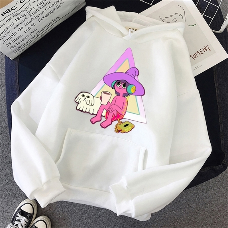 midnight gospel crazy Leisure Oversize Pullovers Korean Hoodies Women Hooded Warm Kawaii Womens Loose Streetwear Sweatshirts 201217