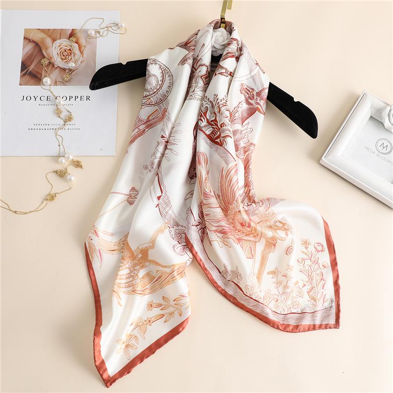 Design Silk Square Neck Scarf for Women Animal Print Foulard Hijab Scarves Bandana Lady Headband High Quantity Neckerchief
Design Silk Square Neck Scarf for Women Animal Print Foulard Hijab Scarves Bandana Lady Headband High Quantity Neckerchief