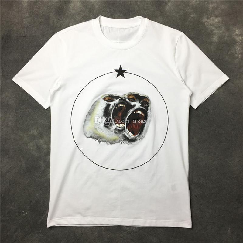 New Summer Men Stylist T Shirt Clothing Short Sleeve T Shirt Roar Orangutan Monkey Circle Star T Shirt Unisex Tee Cotton Tops, White
New Summer Men Stylist T Shirt Clothing Short Sleeve T Shirt Roar Orangutan Monkey Circle Star T Shirt Unisex Tee Cotton Tops, White