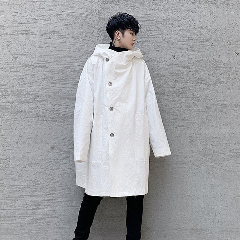 Men' Trench Coats Men Black White Casual Hooded Coat Male Women High Street Vintage Loose Windbreaker Jacket Outerwear1
Men' Trench Coats Men Black White Casual Hooded Coat Male Women High Street Vintage Loose Windbreaker Jacket Outerwear1