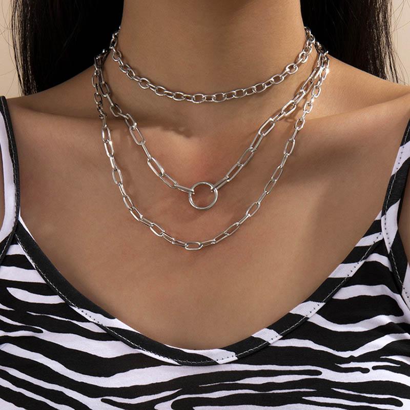 Punk Exaggerated Multilayer Iron Thick Chains Necklace for Women Vintage Hiphop Style Geometric Round Circle Necklaces Jewelry
Punk Exaggerated Multilayer Iron Thick Chains Necklace for Women Vintage Hiphop Style Geometric Round Circle Necklaces Jewelry