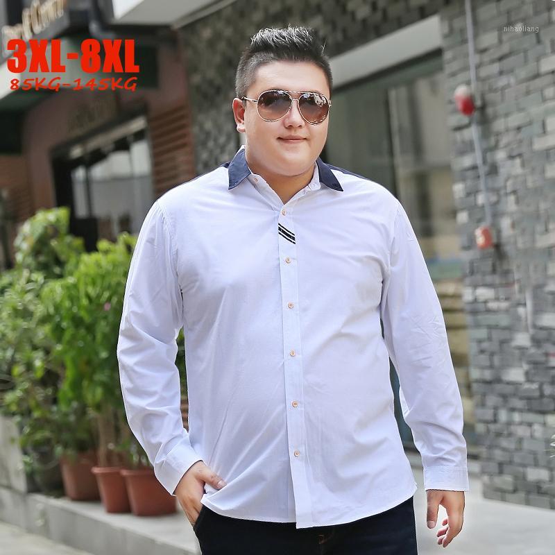 New 5XL 6XL 7XL 8XL Dress Shirts Men 100% Cotton Formal Male shirts Full Sleeve White for 85kg-145kg Men 20191
New 5XL 6XL 7XL 8XL Dress Shirts Men 100% Cotton Formal Male shirts Full Sleeve White for 85kg-145kg Men 20191
