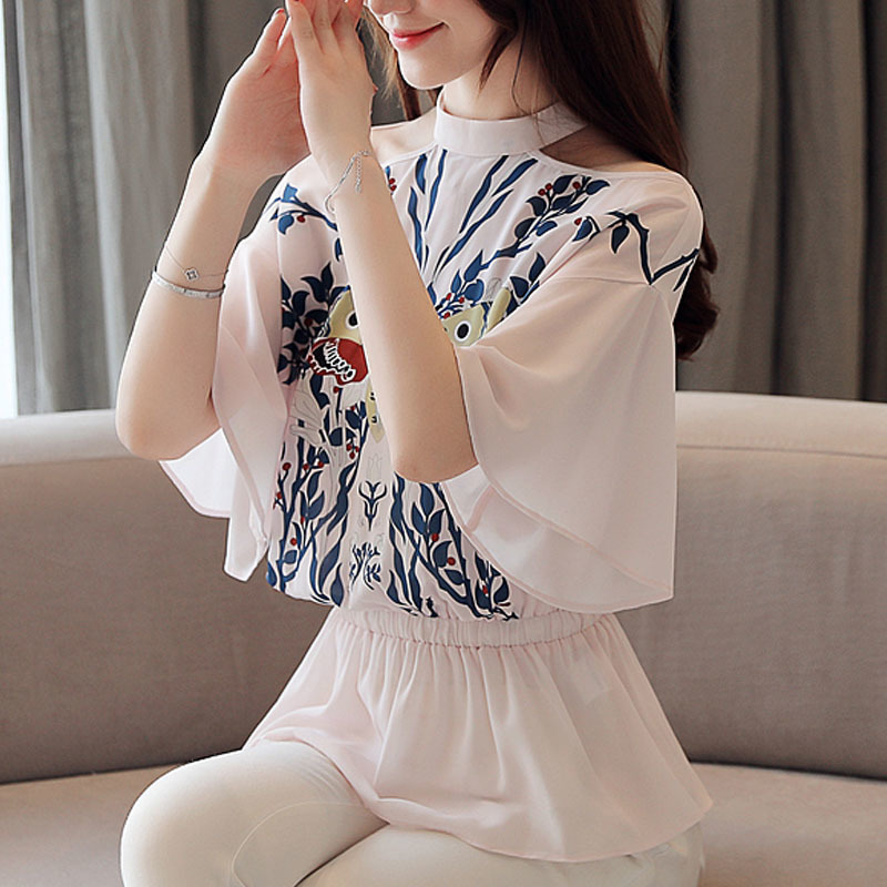 Fashion women tops and blouses 2019 ladies tops chiffon blouse shirt shirts short sleeve shirt korean fashion clothing 50 T200321