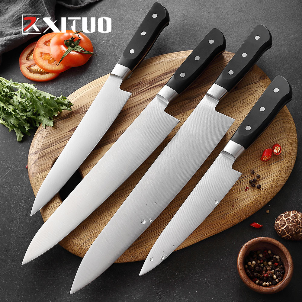 XITUO 4pcs Stainless Steel Chef Knife Set Kitchen Knife Tools With PP Plastic Handle High Quality Meat Cleaver Slicing Knives
XITUO 4pcs Stainless Steel Chef Knife Set Kitchen Knife Tools With PP Plastic Handle High Quality Meat Cleaver Slicing Knives
