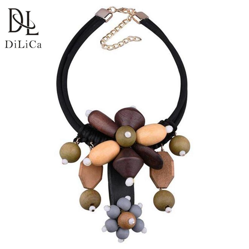 Chokers DiLiCa Vintage Wooden Necklace Women Charms Choker Necklaces Pendants Female Boho Maxi Jewelry Tijdens Ketting
Chokers DiLiCa Vintage Wooden Necklace Women Charms Choker Necklaces Pendants Female Boho Maxi Jewelry Tijdens Ketting