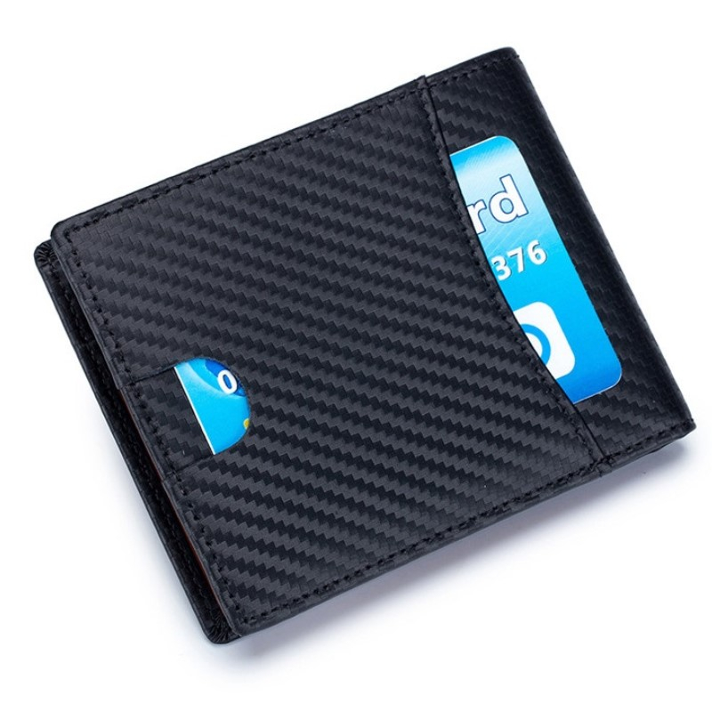 2020 Male Carbon New Fibre Pattern Two Fold Multi-card Leather Wallet Change Bit Short Paper Clip 74pq, Black
2020 Male Carbon New Fibre Pattern Two Fold Multi-card Leather Wallet Change Bit Short Paper Clip 74pq, Black