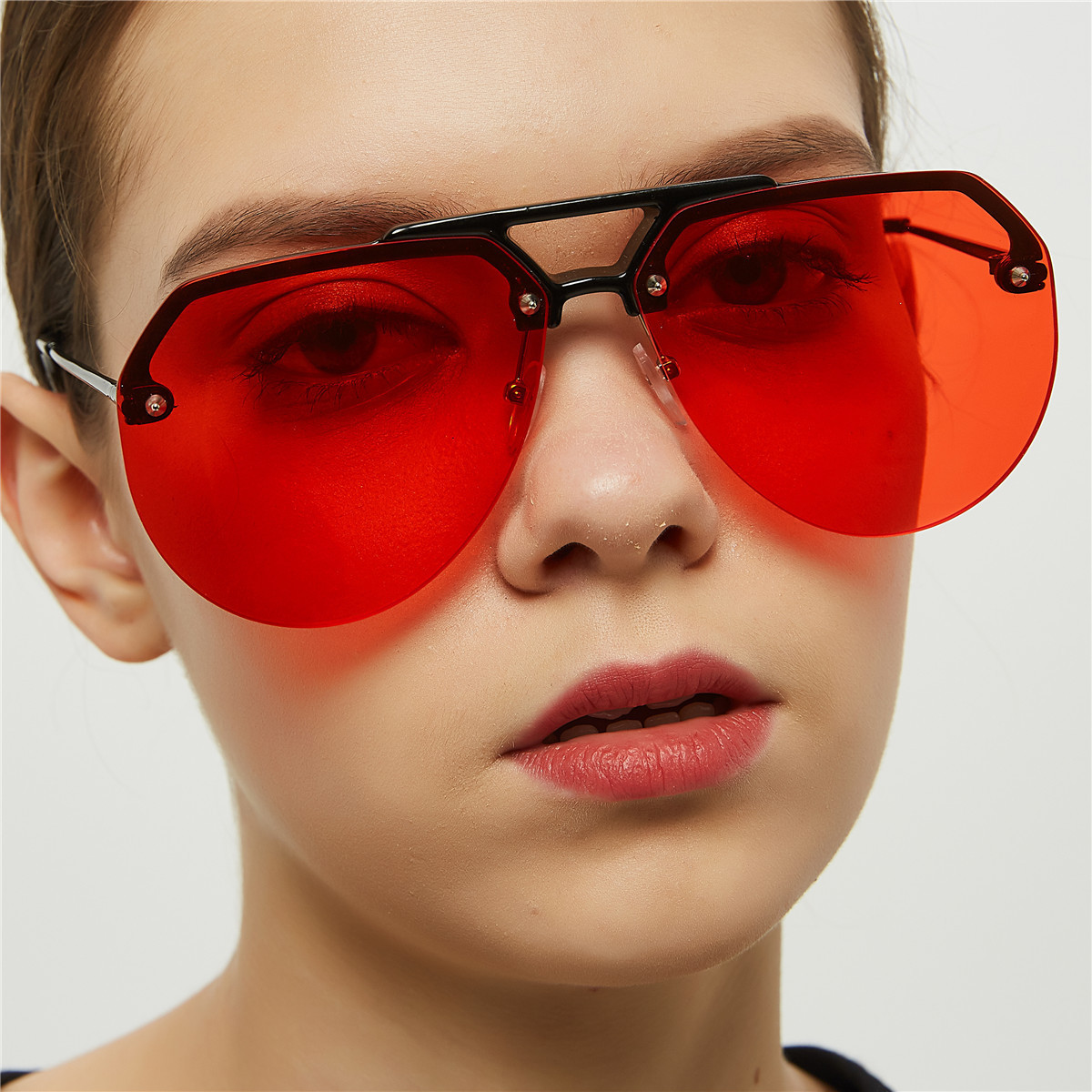 Large frame trend frog mirror half surrounded sunglasses male hip hop fashion sunglasses female retro inted glasses
Large frame trend frog mirror half surrounded sunglasses male hip hop fashion sunglasses female retro inted glasses