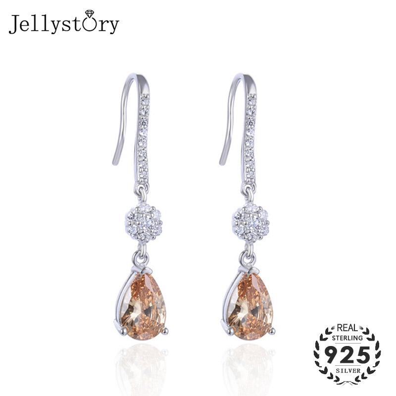 Jellystory trendy 925 sterling silver earrings with water drop shaped topaz zircon gemstone earrings for women wedding wholesale
Jellystory trendy 925 sterling silver earrings with water drop shaped topaz zircon gemstone earrings for women wedding wholesale