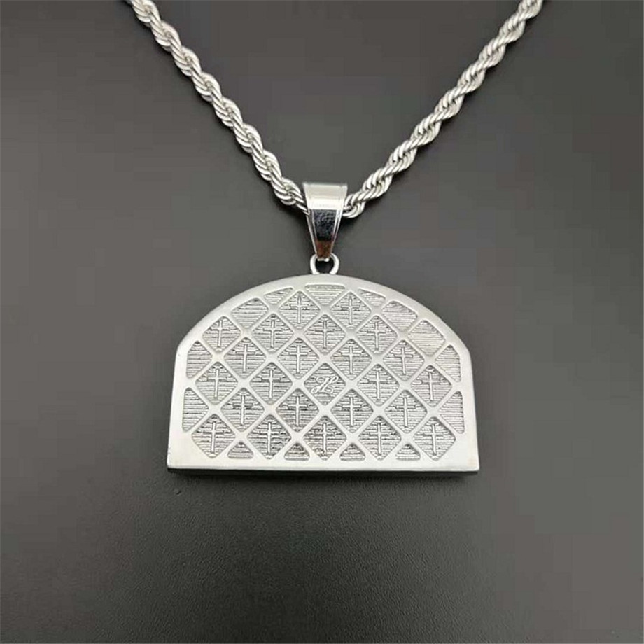 Iced Out The Last Supper Pendant Necklace Male Gold Color Stainless Steel Cross Necklaces For Men Religious Jewelry 201014