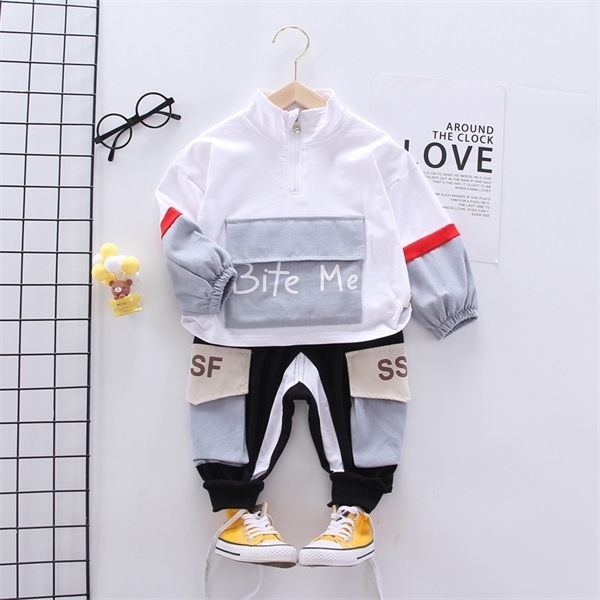 New Spring Autumn Baby Boys Girls Clothes Children Cotton Jacket Pants 2Pcs/Sets Toddler Fashion Clothing Infant Kids Tracksuits R231214