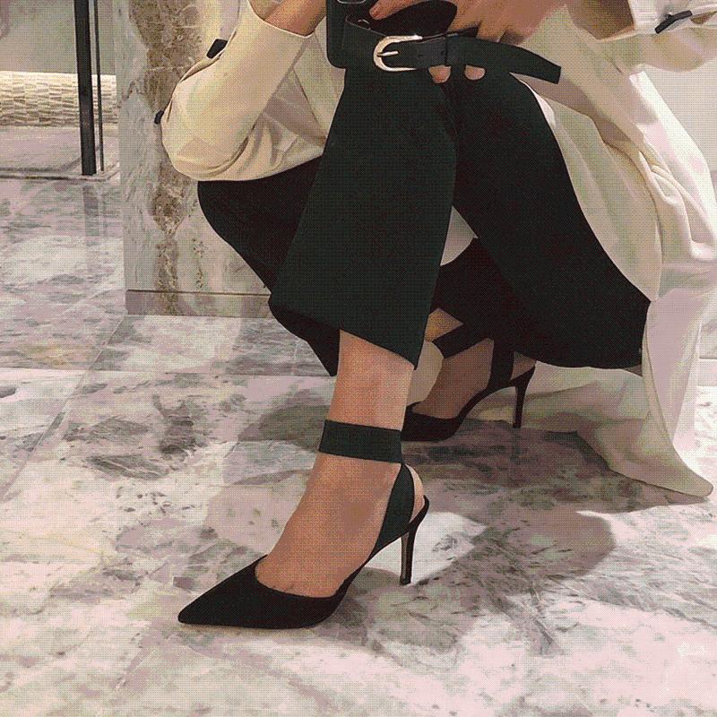 Sandels for Women Pointed High-heeled Shoes Sexy Straps Slim Heel Design French Small High-heeled Shoes Thin Heels Kitten Heel, Black
Sandels for Women Pointed High-heeled Shoes Sexy Straps Slim Heel Design French Small High-heeled Shoes Thin Heels Kitten Heel, Black