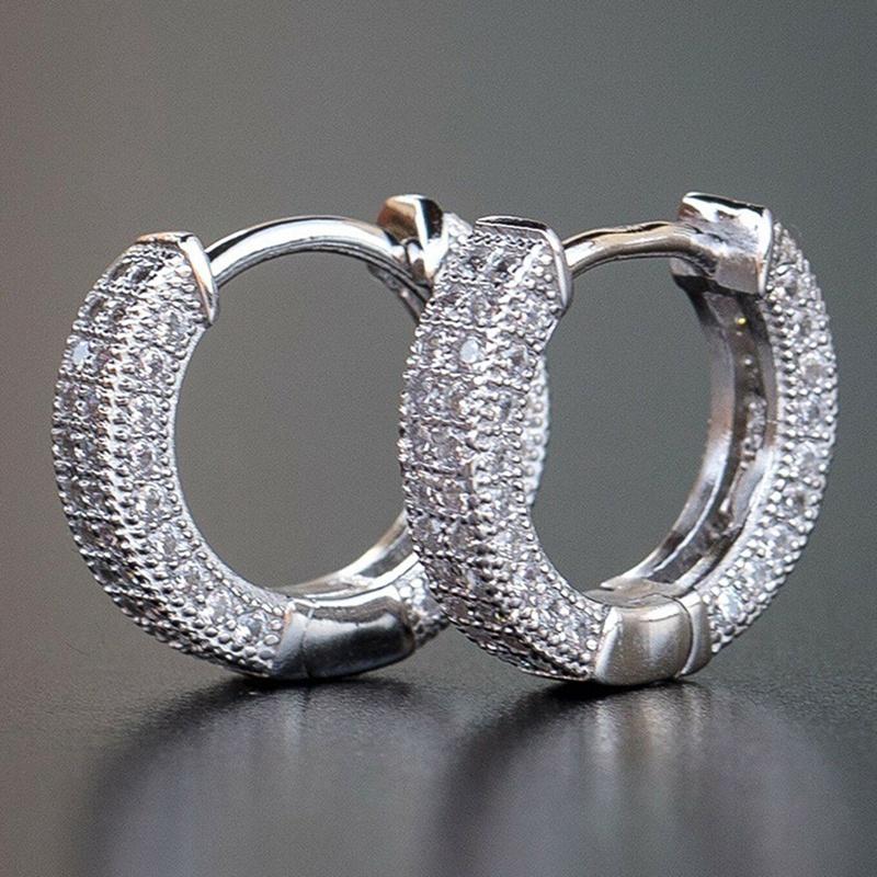 High Quality Silver Plated Earrings Sparkling Single Row Zircon Stud Earrings For Women Small Round Circle
High Quality Silver Plated Earrings Sparkling Single Row Zircon Stud Earrings For Women Small Round Circle