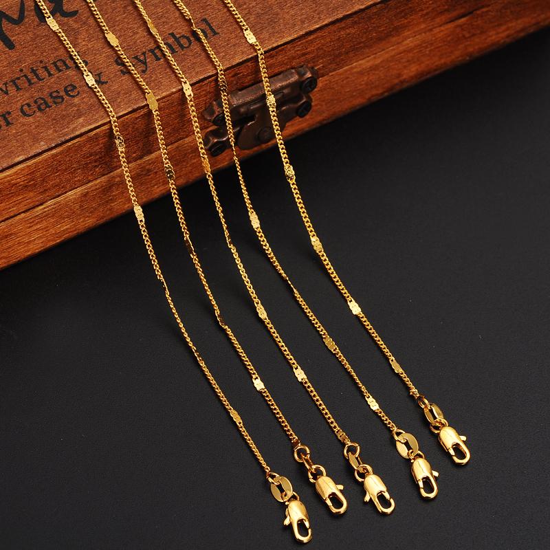 Chains 12pcs 50cm Gold Filled Necklace Chain For MenWomen Girls Bracelet High Quality Diy Charms Gift
Chains 12pcs 50cm Gold Filled Necklace Chain For MenWomen Girls Bracelet High Quality Diy Charms Gift