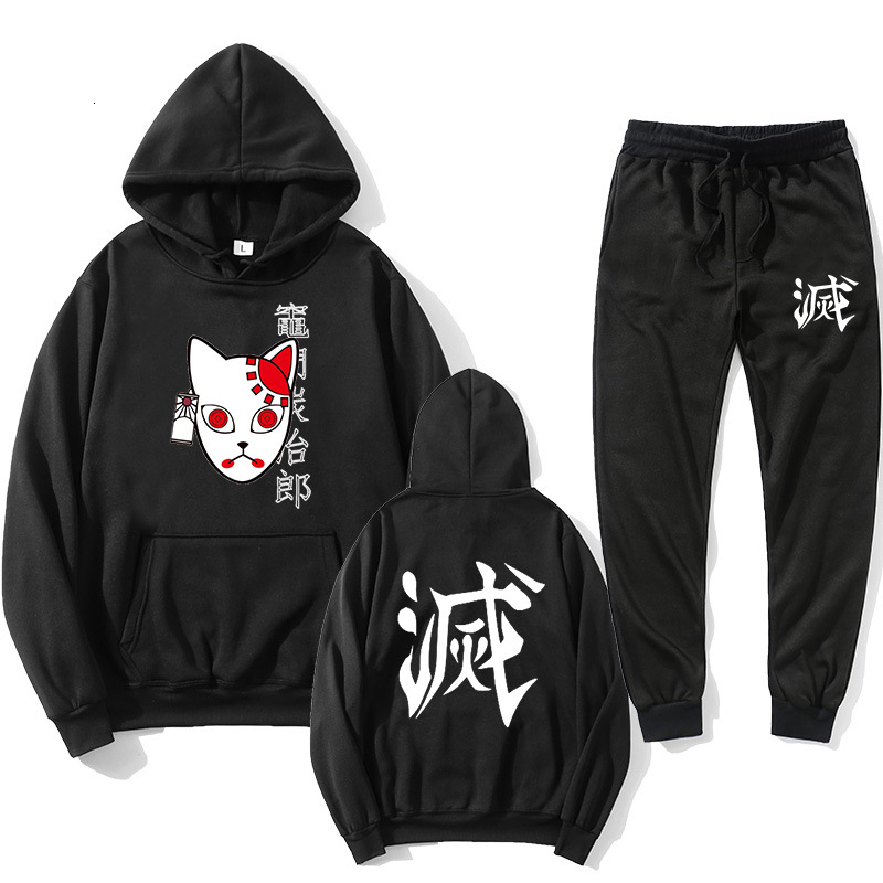 2021 New Anime Pullover Sweatshirt Suit Women's Men's Tanjiro Kamado Clothing Hooded + Jogging Pants Harajuku Demon Slayer Kiu No Yai J6k5, White.black
2021 New Anime Pullover Sweatshirt Suit Women's Men's Tanjiro Kamado Clothing Hooded + Jogging Pants Harajuku Demon Slayer Kiu No Yai J6k5, White.black