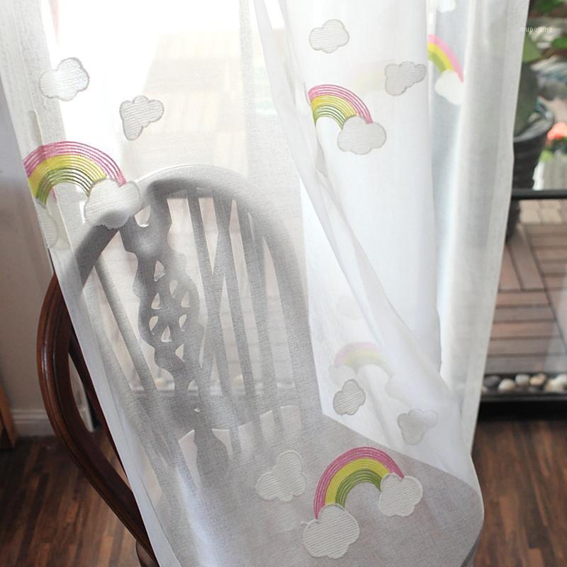 Fashion Curtains Cartoon Rainbow Clouds Embroidered Tulle Children Room For Kids Bedroom Window Treatments For Living Room1, Tulle 1 piece
Fashion Curtains Cartoon Rainbow Clouds Embroidered Tulle Children Room For Kids Bedroom Window Treatments For Living Room1, Tulle 1 piece