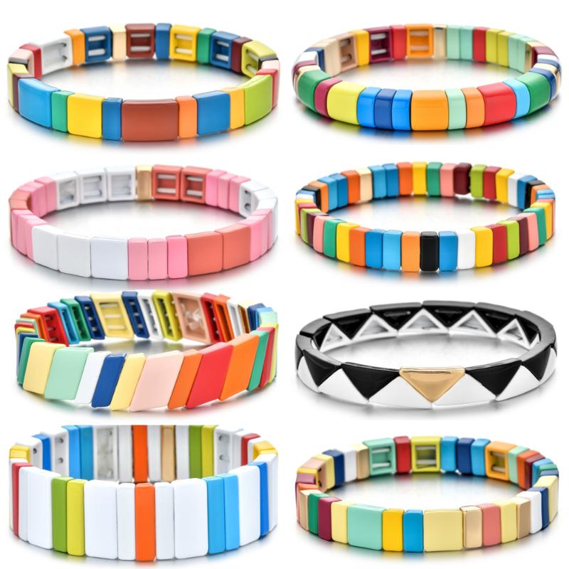 Bohemian Bracelet Handmade Friendship Braided Stackable Enamel Rainbow Tile Bracelet Fashion Street Photography Bangles Dropship
Bohemian Bracelet Handmade Friendship Braided Stackable Enamel Rainbow Tile Bracelet Fashion Street Photography Bangles Dropship