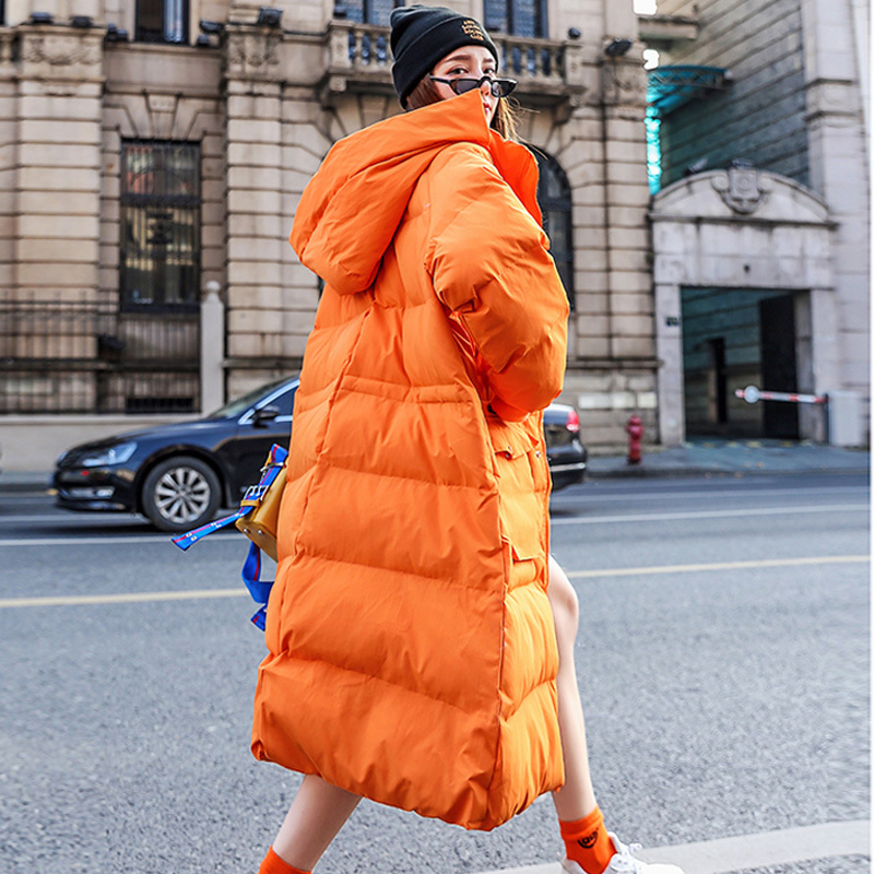 Winter Coat Women 2019 New Winter Jacket Women Long Down Parka Hooded White Duck Down Jacket Thick Warm Female Loose Down Coat T200102