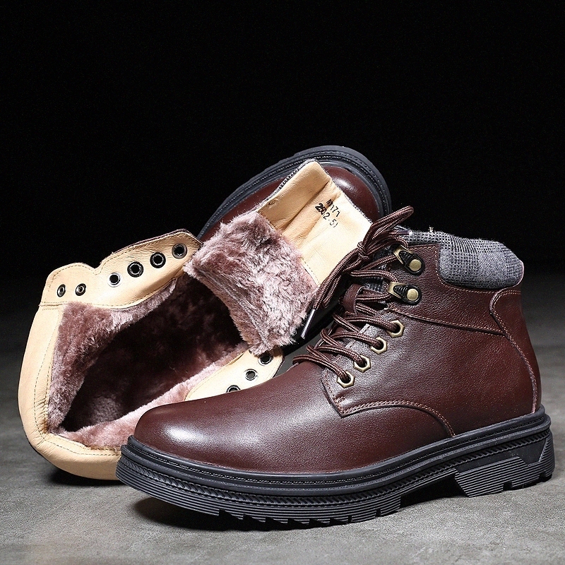 Men's Winter boots Warm High Quality with fur plush warm Snow Boots genuine Leather Breathable Ankle Shoes Light Sneakers boots #ut1M
Men's Winter boots Warm High Quality with fur plush warm Snow Boots genuine Leather Breathable Ankle Shoes Light Sneakers boots #ut1M