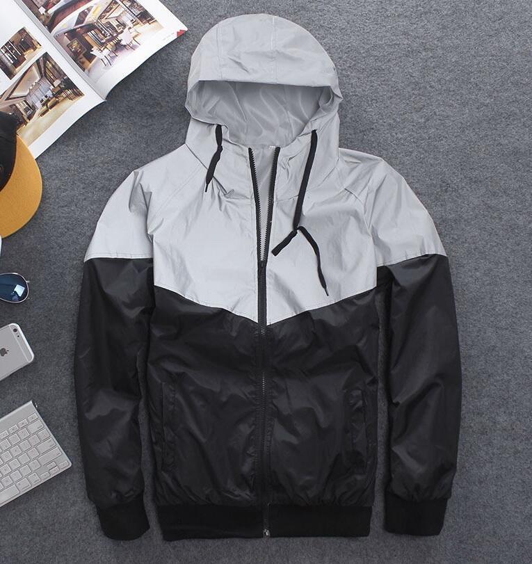 yizlo full reflective jacket men women harajuku windbreaker jackets hooded hiphop streetwear night shiny coats jacket T200107