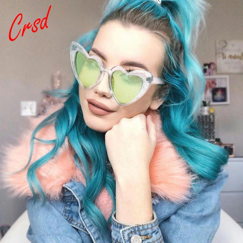 CRSD 2021 Fashion Big Heart Popular Heart Sharp Women Cat Eye Sunglasses Glitter Pink Glasses High Quality Shades for Women
CRSD 2021 Fashion Big Heart Popular Heart Sharp Women Cat Eye Sunglasses Glitter Pink Glasses High Quality Shades for Women