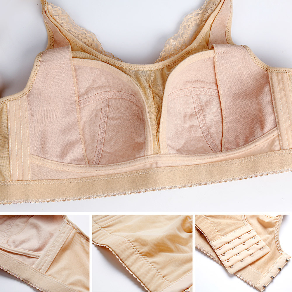 Perfering Sexy Lace Plus Size Bra Push Up Bra For Women C D E Brallete Minimizer Big Brassiere Black Bragas Mujer Boob Tube Top 201202