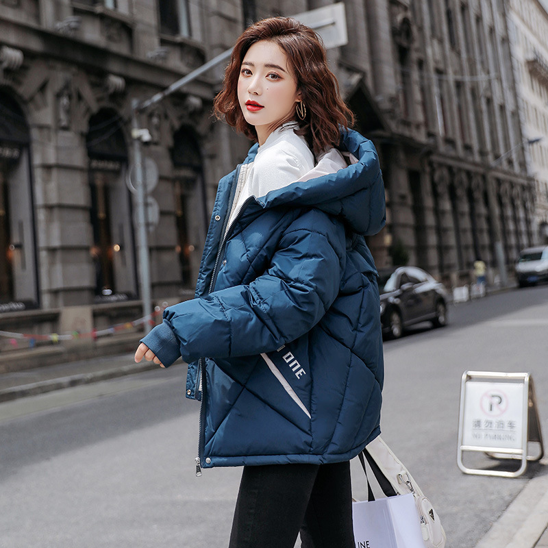 winter Korean loose thick warm short down cotton coat bread coat quilted jacket 201019