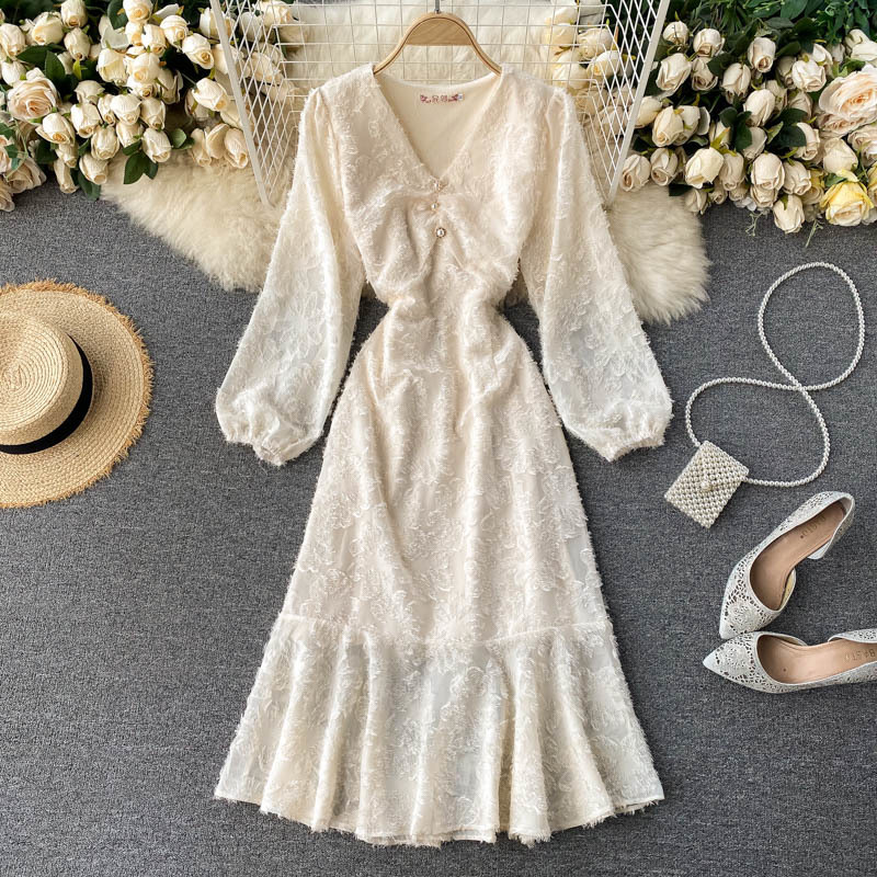 2021 New women dressed sexy neck puff solid autumn mesh elegant dress party RQDY, Black
2021 New women dressed sexy neck puff solid autumn mesh elegant dress party RQDY, Black