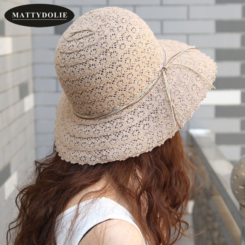 MATTYDOLIE Hat summer women's hat can fold lace straw shading fashion beach collapsible, Beige
MATTYDOLIE Hat summer women's hat can fold lace straw shading fashion beach collapsible, Beige