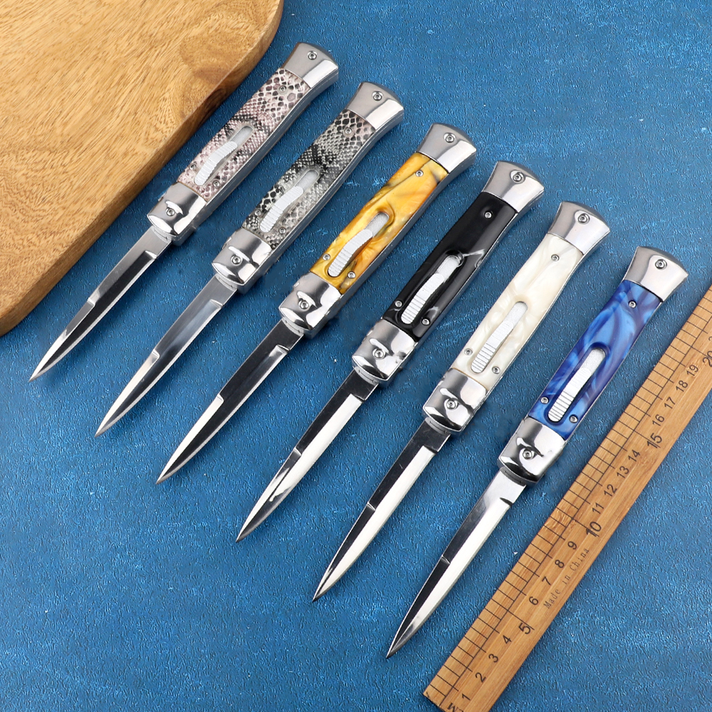9-inch Italian Mafia Alex 440C matic knife camping collection hunting knife wild survival tool outdoor tactical hunting folding knife outdoo
9-inch Italian Mafia Alex 440C matic knife camping collection hunting knife wild survival tool outdoor tactical hunting folding knife outdoo